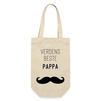 der beste Vater der Welt - Geschenkbeutel für Flaschen - Natur - Vorne