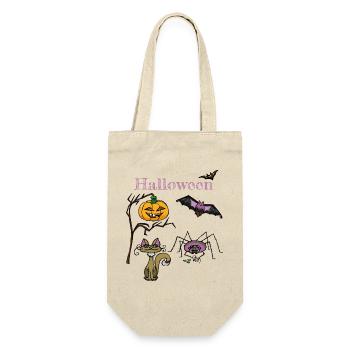 Halloween Pumpkin and Bat Design - Gift Bag for Bottles - nature - Front
