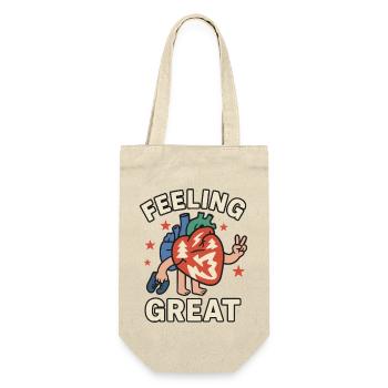 Feeling Great - Gift Bag for Bottles - nature - Front