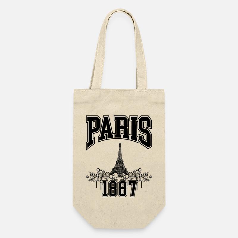 ESQUISSE DE LA TOUR EIFFEL DE PARIS - NOIR MONOCHROME - Sac à bouteille - nature