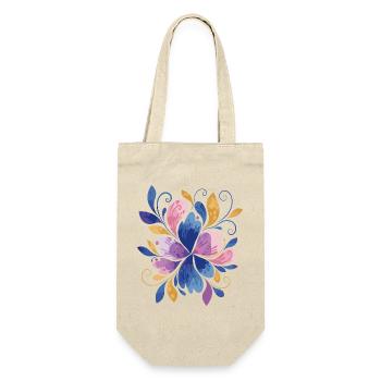 Elegantes Schmetterlings-Blumendesign - Geschenkbeutel für Flaschen - Natur - Vorne