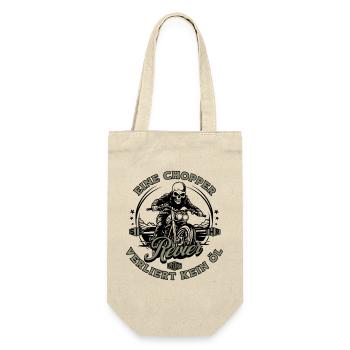 Motorcycle Biker Chopper Skeleton - Gift Bag for Bottles - nature - Front