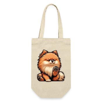 Pomeranian Pomeranian Pomeranian Spitz Dog Miniature Spitz Holder - Gift Bag for Bottles - nature - Front