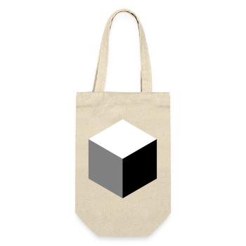 Geometrische Würfel-Silhouette - Geschenkbeutel für Flaschen - Natur - Vorne