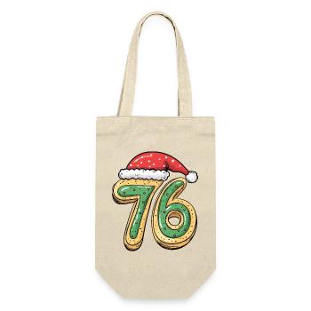 76 Number Cookie Christmas - Gift Bag for Bottles - nature - Front