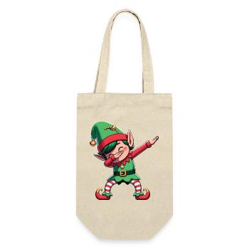 Dabbing Weihnachts Elf Dab Weihnachten - Geschenkbeutel für Flaschen - Natur - Vorne