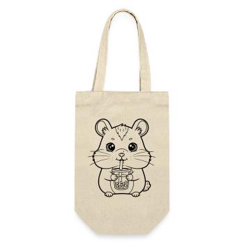 Hamster with mug - Gift Bag for Bottles - nature - Front