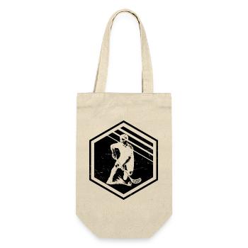 Floorball Liebe klarer Look für Unihockey - Geschenkbeutel für Flaschen - Natur - Vorne