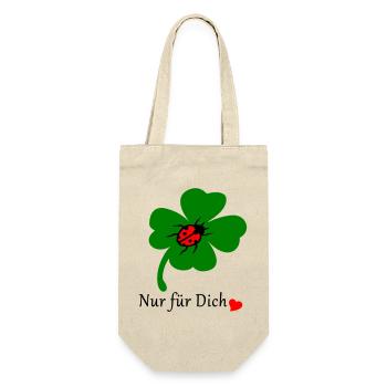 Shamrock with ladybug - Gift Bag for Bottles - nature - Front