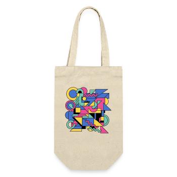 Memphis Geometry Play of Colors - Gift Bag for Bottles - nature - Front