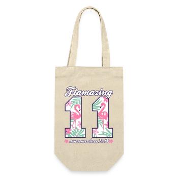 11th Birthday 2026 Flamingos Girl Gift Idea - Gift Bag for Bottles - nature - Front