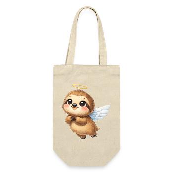Mignonne Ange Paresseux Ailes de dessin animé Amicales - Sac à bouteille - nature - Devant