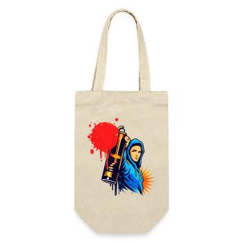 Graffiti Sprayer with Spray Can in Urban Style - Gift Bag for Bottles - nature - Front
