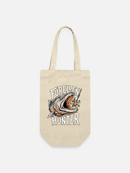 Forellen Angler - Geschenkbeutel für Flaschen - Natur