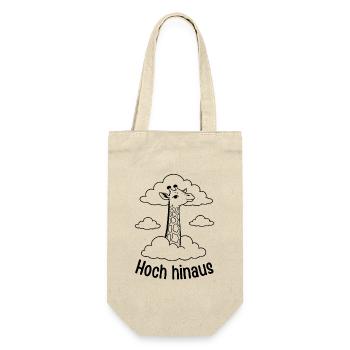 Giraffe hoch hinaus - Geschenkbeutel für Flaschen - Natur - Vorne