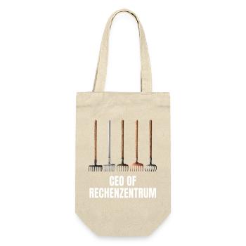 CEO of Rechenzentrum Gärtner Garten Gartenarbeit - Geschenkbeutel für Flaschen - Natur - Vorne