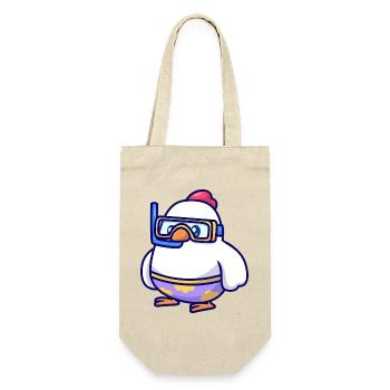 Diving Chick in Snorkel Gear - Gift Bag for Bottles - nature - Front