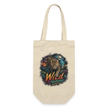 Tropical Bengal Cat with Lightning - Gift Bag for Bottles - nature - Front