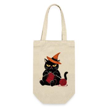 Halloween grumpy  Katze für Katzenliebhaber - Sac à bouteille - nature - Devant