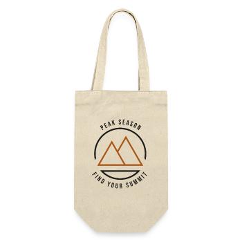 Peak Season Find Your Summit Gipfeldesign  - Geschenkbeutel für Flaschen - Natur - Vorne