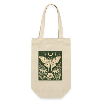 Mystic Butterfly Moon Flowers Vintage Nature - Gift Bag for Bottles - nature - Front