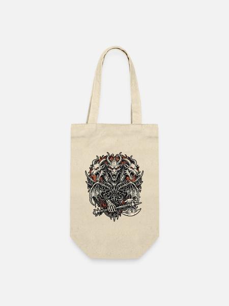 Heavy Metal Drachen Axt Dämon - Geschenkbeutel für Flaschen - Natur