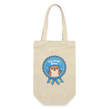 Das Otter Best Cute Otter Blue Badge Award Ribbon - Geschenkbeutel für Flaschen - Natur - Vorne