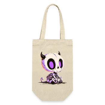Cute Chibi Devil Skull - Geschenkbeutel für Flaschen - Natur - Vorne