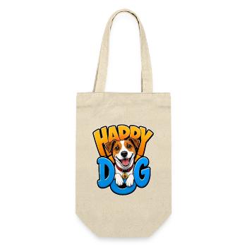 Jack Russell Terrier - Geschenkbeutel für Flaschen - Natur - Vorne