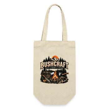 Bushcraft Skills Nature Freedom Survival Outdoor - Geschenkbeutel für Flaschen - Natur - Vorne