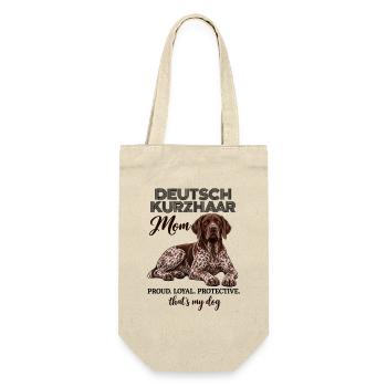 Deutsch Kurzhaar Mom Proud Loyal Protective - Geschenkbeutel für Flaschen - Natur - Vorne