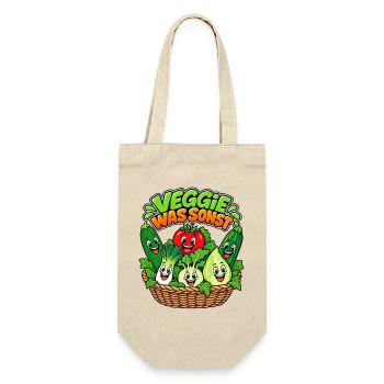 Veggie Was Sonst Gemüse - Geschenkbeutel für Flaschen - Natur - Vorne