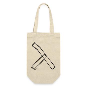 Griechischer Buchstabe Lambda handgezeichnet - Geschenkbeutel für Flaschen - Natur - Vorne