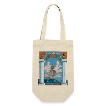 Segelkunst - Geschenkbeutel für Flaschen - Natur - Vorne