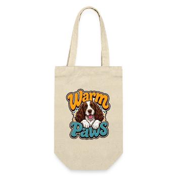 Englischer Springer-Spaniel - Geschenkbeutel für Flaschen - Natur - Vorne