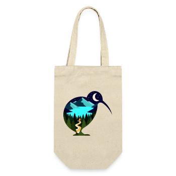 Kiwi Nachtlandschaft - Geschenkbeutel für Flaschen - Natur - Vorne