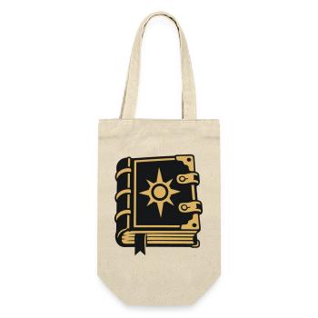 Zauberbuch Stern Magie Icon - Geschenkbeutel für Flaschen - Natur - Vorne