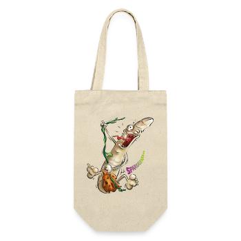 Spargeltarzan - Geschenkbeutel für Flaschen - Natur - Vorne