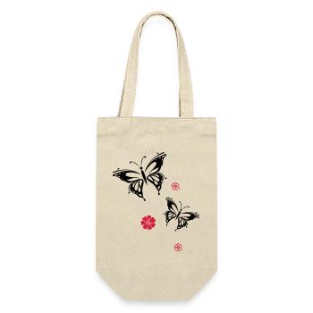 Butterflies Flowers Flowers Insects Summer - Gift Bag for Bottles - nature - Front