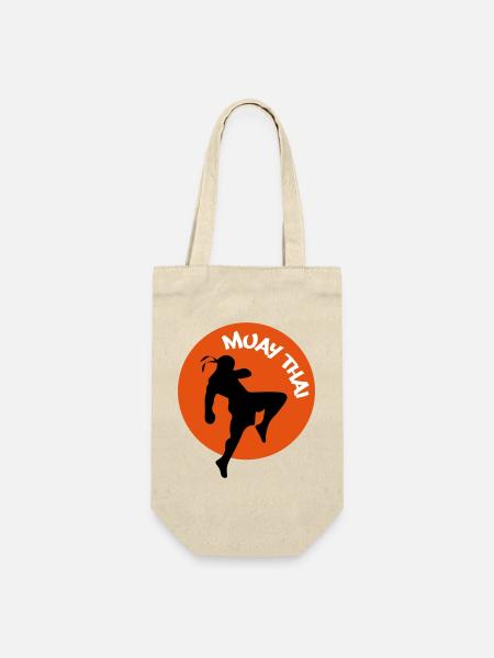 muay5 - Geschenkbeutel für Flaschen - Natur