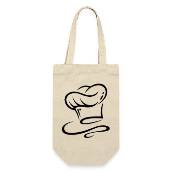 Chef hat, i love cooking. - Gift Bag for Bottles - nature - Front
