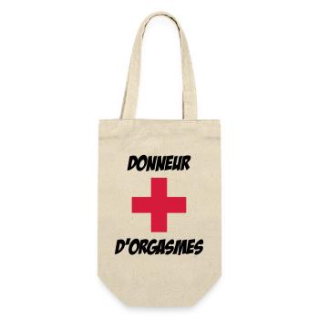 Donneur d'orgasmes ! - Sac à bouteille - nature - Devant