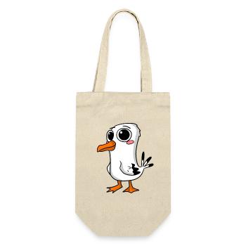 Niedliche Möwe - Geschenkbeutel für Flaschen - Natur - Vorne
