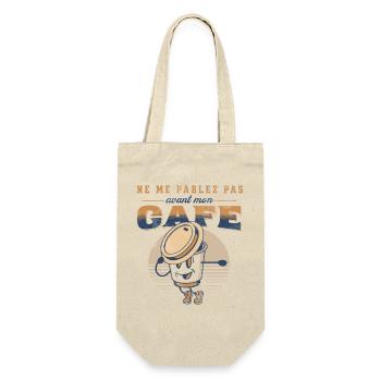 Café ne me parlez pas avant mon café humour cadeau - Sac à bouteille - nature - Devant