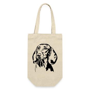 Dachshund Dachshund Teckel Dog Portrait Dogs - Gift Bag for Bottles - nature - Front