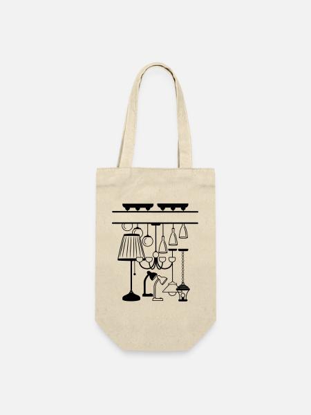 Logo für Haus oder Stimmungsbeleuchtung Shop - Geschenkbeutel für Flaschen - Natur