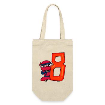 8 Year Old Birthday Boy Ninja - I'm 8 - Gift Bag for Bottles - nature - Front