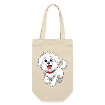 Happy Bichon Frise cabré Art - Sac à bouteille - nature - Devant