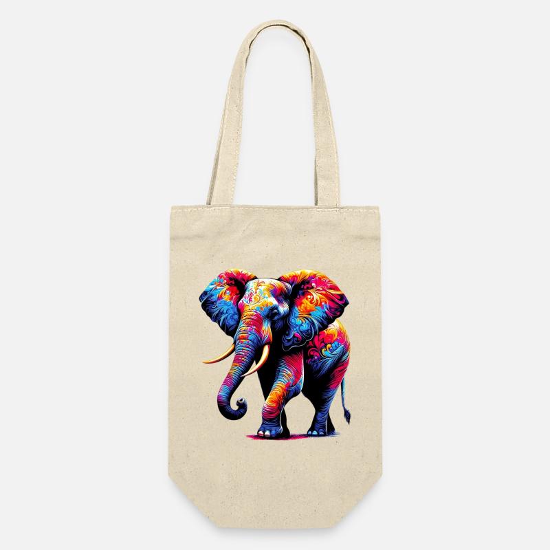 Elefant - Geschenkbeutel für Flaschen - Natur