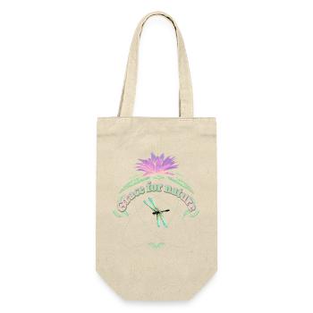 GRACE for NATURE Water Lily with Leaves Dragonfly - Gift Bag for Bottles - nature - Front